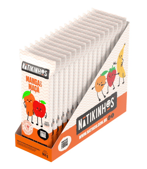 Tablete de Fruta Nátikinhos  - 48 Unidades