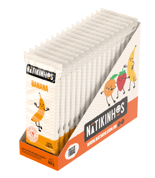 Tablete de Fruta Nátikinhos  - 48 Unidades