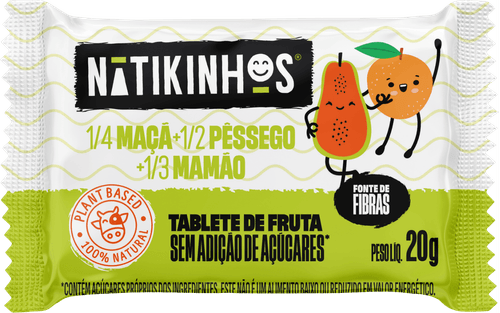 Tablete de Fruta Nátikinhos  - 12 Unidades