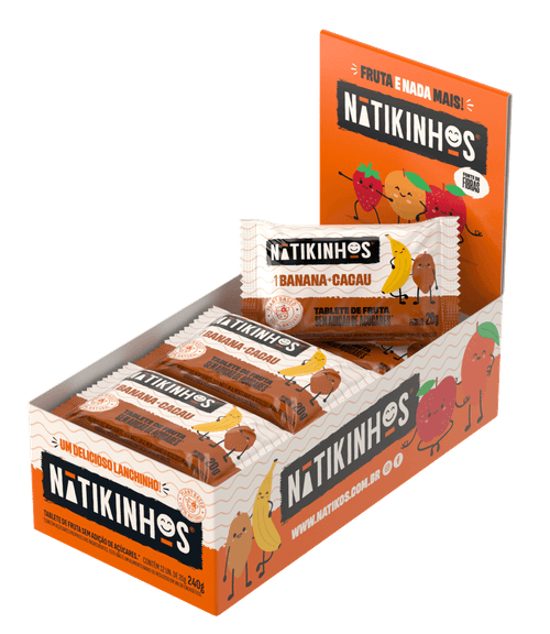Tablete de Fruta Nátikinhos  - 12 Unidades