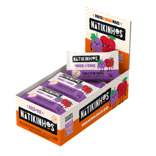 Tablete de Fruta Nátikinhos  - 12 Unidades
